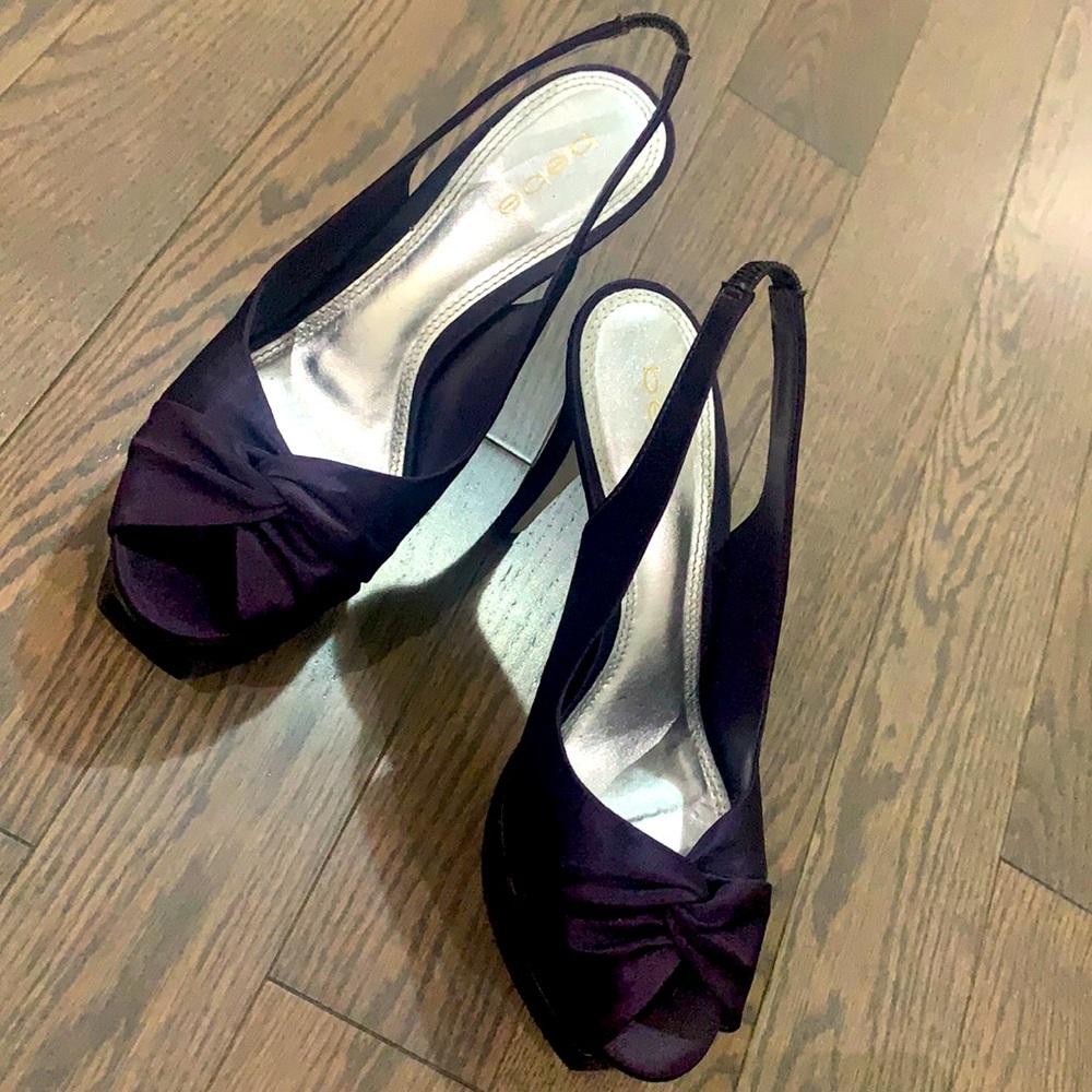 Purple sling backs
